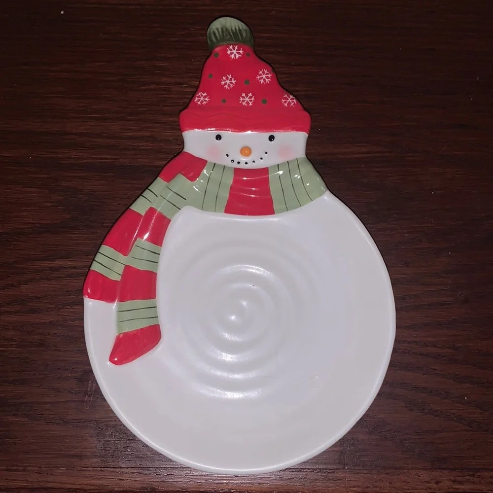 Hallmark Snowman Spoon Rest Dish